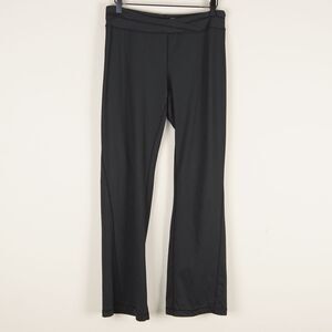 REI Cross Waist Wide Leg Yoga Black Pants Womens Sz S